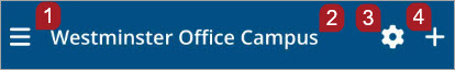 Project home page navigation bar